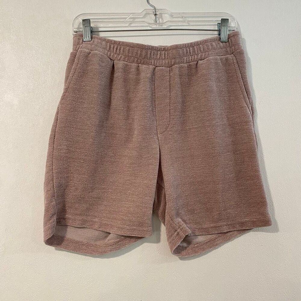 Massive Luxury Medium Mauve Pink Chenille Lounge Shorts Cozy Quiet Luxury